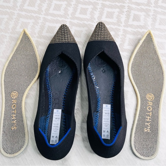 Rothy’s Womens Licorice Pointed Retired Toe Flats Loafer Ballet shoes Size 10 - Picture 7 of 8